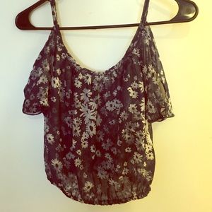 Floral Sheer Crop Top
