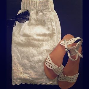 White Eyelet Skirt