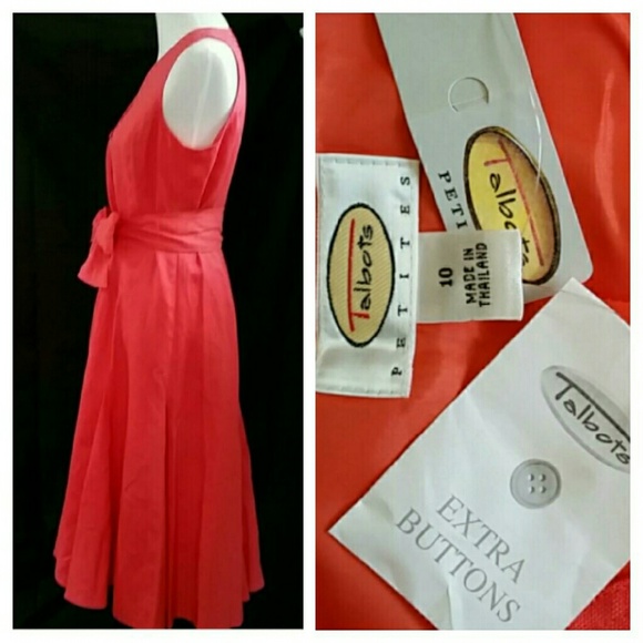 Coral Linen Shirtdress - Picture 4 of 5