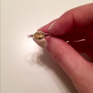 Genuine sterling silver citrine ring