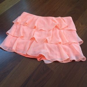 Ruffled Florescent Pink Shorts