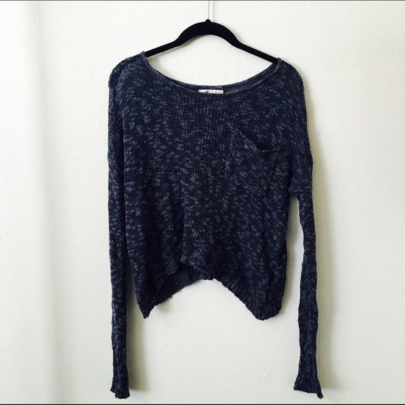 blue Hollister knit sweater top