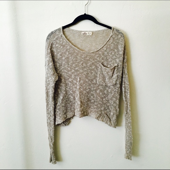 Beige Hollister knit sweater