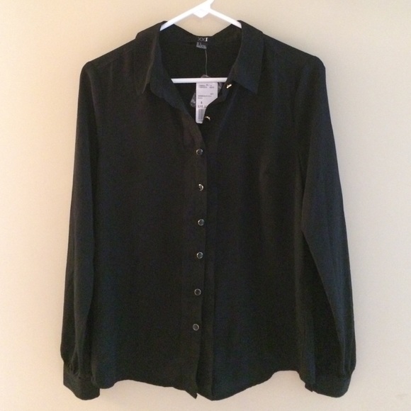Black long sleeve blouse