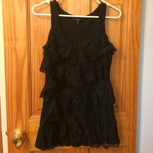 Express black lace tank