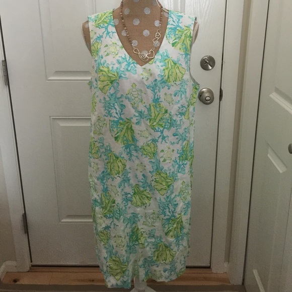 NWOT Linen sheath dress Large Petite - Picture 2 of 2