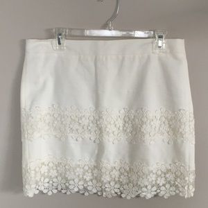 White lace JCrew skirt