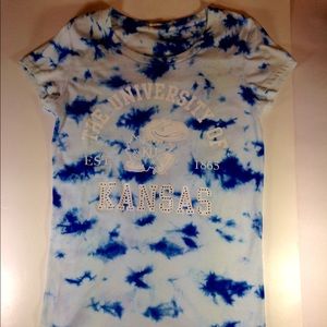 University of Kansas Pink T-Shirt XS Bling