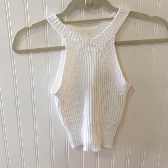 white crop top