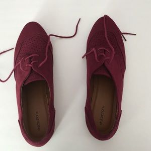 Maroon oxfords