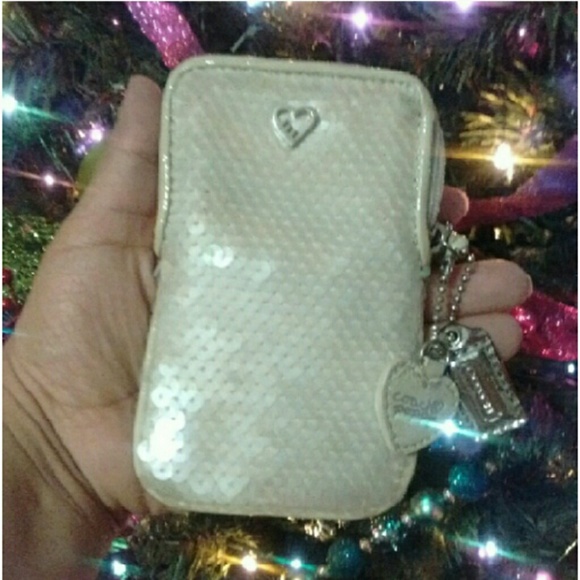 White Sequence Wristlet