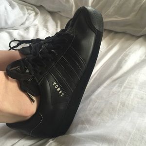 All black Samoa Adidas Superstar Shoes