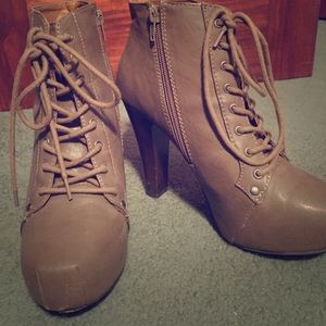 Lace up booties