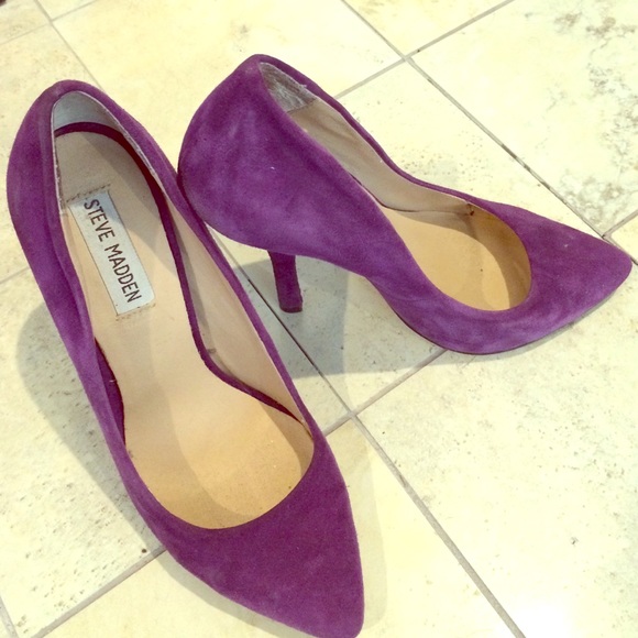 Steve Madden Purple Suede Lennaa Pumps