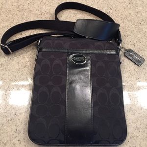 Coach black cross body swing pack bag