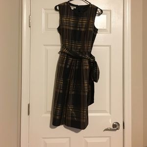 100% Silk plaid dress
