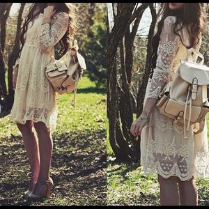 Chicwish lacy boho dress Small