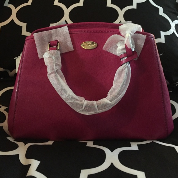 Coach Leather Margot Carryall Cranberry - Picture 4 of 5
