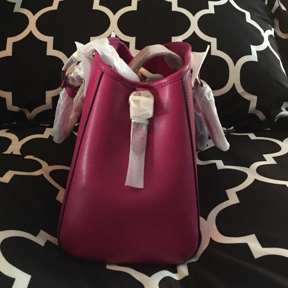 Coach Leather Margot Carryall Cranberry - Picture 5 of 5
