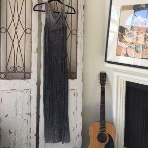 Gray Ombre industrial maxi dress