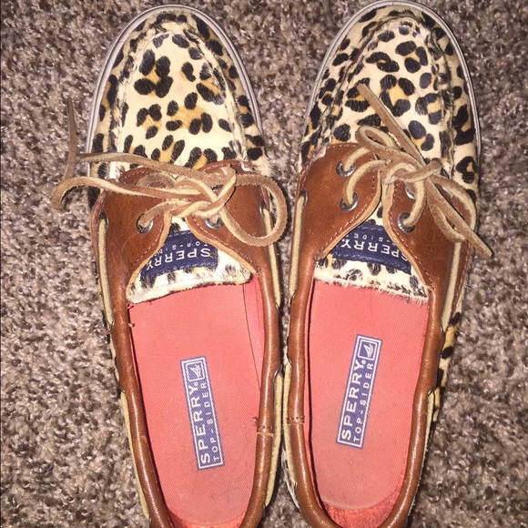Sperry Top-Siders Cheetah Print Boat Shoes - Picture 1 of 2