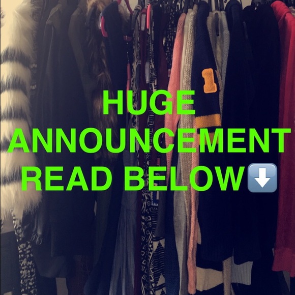 HUGE ANNOUNCEMENT READ BELOW