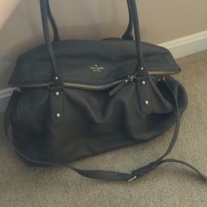 Kate spade leather satchel with cross body strap