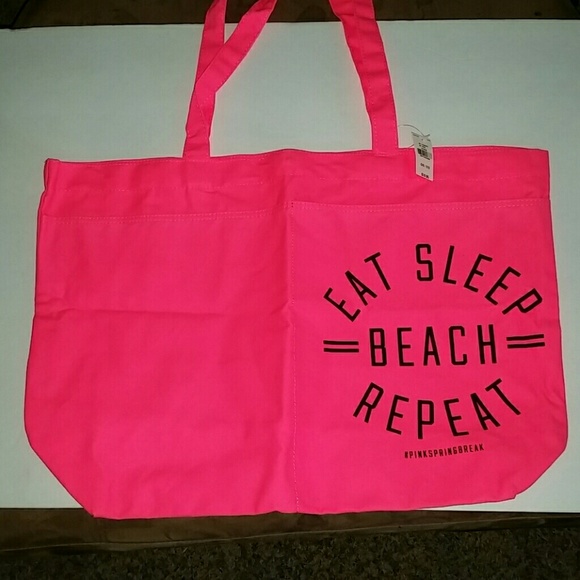 Pink tote bag