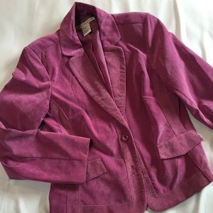 NWOT raspberry lightweight corduroy blazer M