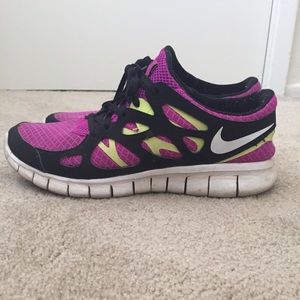Purple Nike free runs