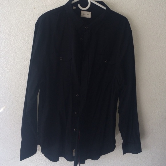 Men's black button up
