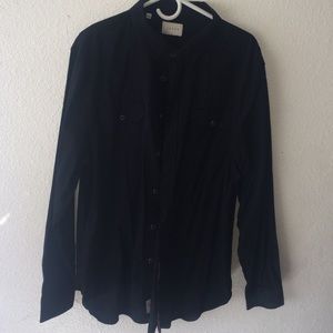 Men's black button up