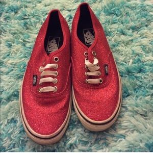 Red sparkly vans