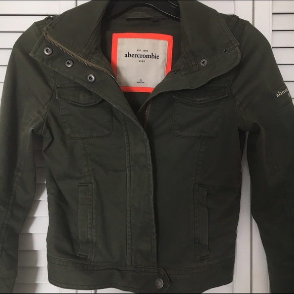 Abercrombie cropped army jacket