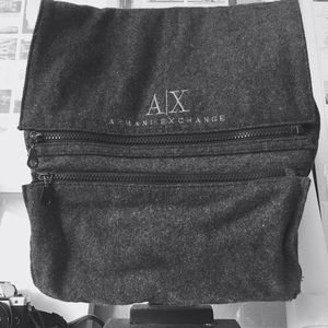 A|X Armani Exchange Dark grey felt backpack