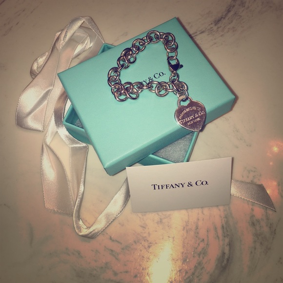 Authentic Tiffany & Co. heart-tag bracelet