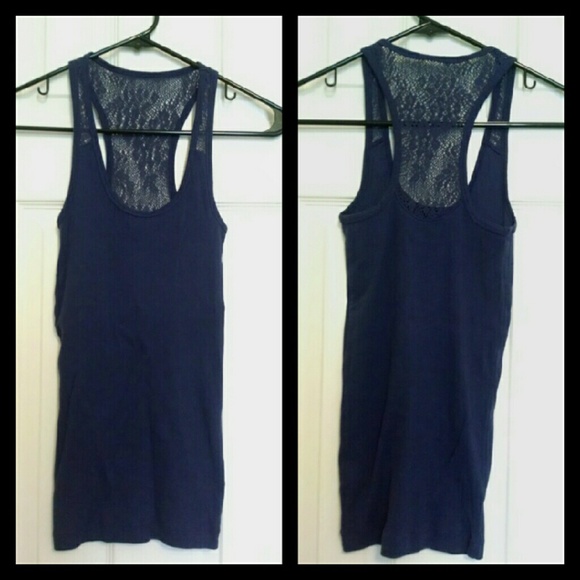 Racerback Tank With Lace Back And Lace Straps - Picture 2 of 3
