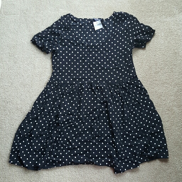 New Brandy Melville Polka Dot Dress Black & White