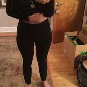 Rag & Bone Black High Waisted Tuxedo Pants