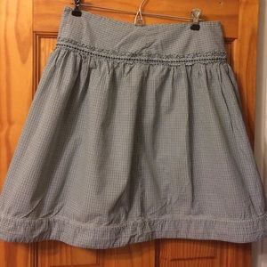 Cotton blue and green gingham American Eagle skirt