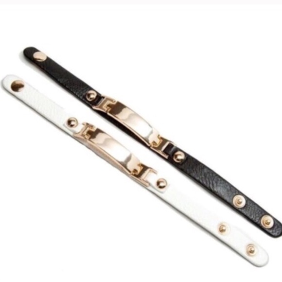 ✨FINAL REDUCTION✨ White Faux Leather ID Bracelet