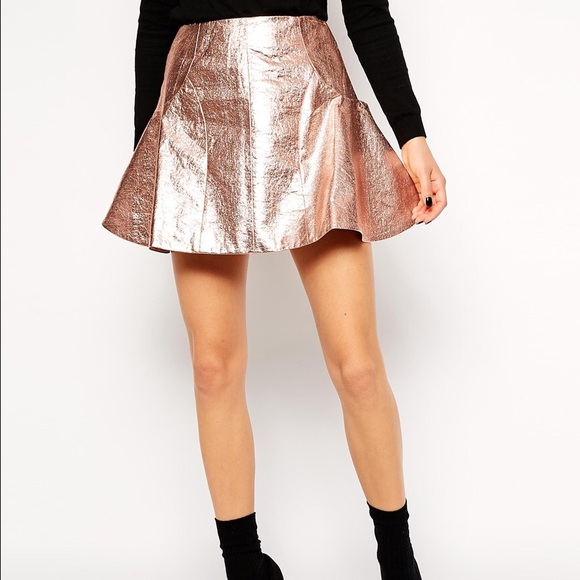 Antipodium for ASOS rose gold metallic skirt!!