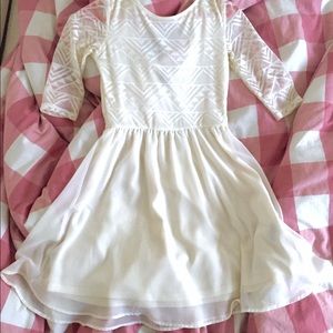 AZTEC PRINT OVERLAY DRESS