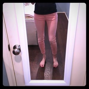 Loft pink cropped jeans