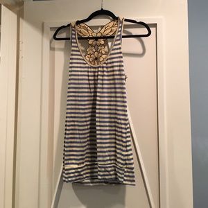 Super cute stripe and floral tank