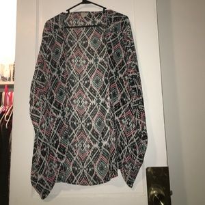 Multicolored short kimono