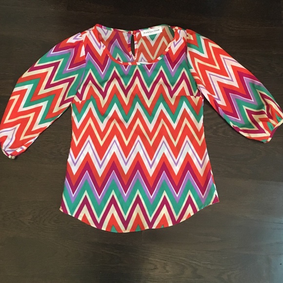 Multicolored chevron blouse