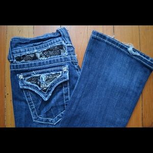 Ladies Miss Me Embroidered pocket Jeans