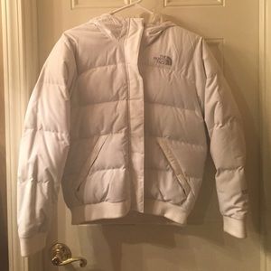 The Northface white puffer jacket.