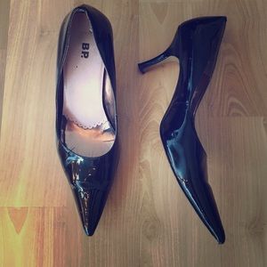 Patent leather BP heels.
